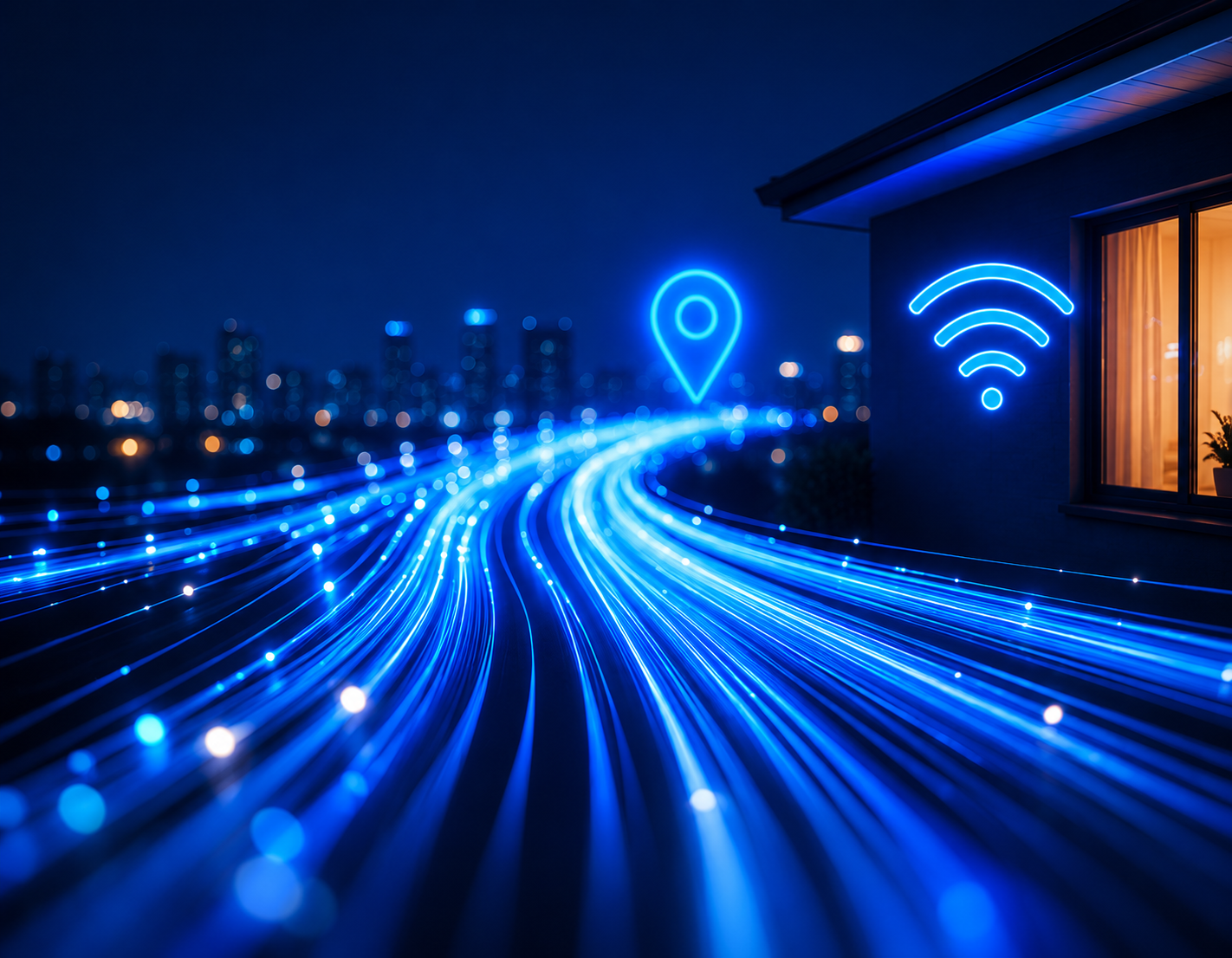 Fibra óptica WLAN Network